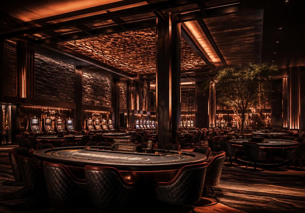 Salón principal del casino con mesas de juego